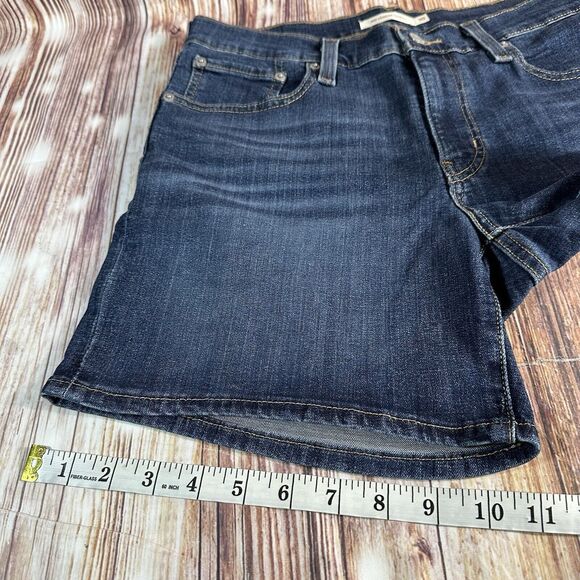 Levi's MID LENGTH SHORTS Womens Size 30 Blue Mid Rise Jean Denim 30x6 - Picture 10 of 11